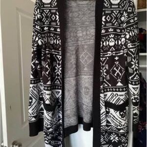 Hot Topic Skull Fair Open Cardigan